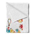 thumbnail image 2 of Crabs Soft Flannel Fleece Blanket, Abstract Shape of a Sea Creature Decapod Crustacean with Big and Small Colorful Dots, Cozy Plush for Indoor and Outdoor Use, 50" x 70", Multicolor, by Ambesonne, 2 of 5