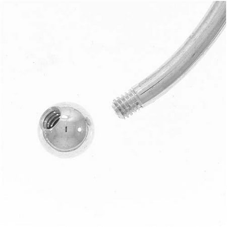 Glitter Ball Bracelet - Sterling Silver Replacement Ball End For Screw End Bangle Bracelet 6mm (1)