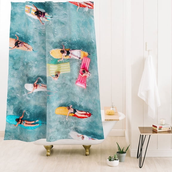 Society6 Gal Design Surf Sisters Shower Curtain 71" x 74"