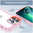 thumbnail image 6 of Jiahe Cover Clear for iPhone 13 Pro Max Case, Cute Women Girly Shockproof Military Grade Protective Hard Back Case with Soft TPU Edge, Slim Protection Bumper Cover for Girls Men, Pink, 6 of 8
