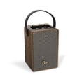 thumbnail image 1 of Altavoz Bluetooth retro vintage Fuse Andle con mango de cuero vegano | Altavoz portátil con conexión para smartphone | Entrada USB y AUX | Exterior elegante de madera marrón, 1 of 5