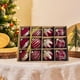 thumbnail image 5 of 12 bolas colgantes navideñas con purpurina y lentejuelas para decorar el árbol del porche. Vino tinto, 5 of 8