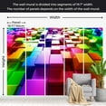 thumbnail image 3 of Tiptophomedecor Abstract Wallpaper Wall Mural - Colored Cubes, 3 of 6