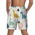 thumbnail image 4 of Balery Cute Dinosaurs Mens Swim Trunks Swim Shorts for Men Quick Dry Inseam Beach Shorts with Compression Liner Pocket-3X-Large, 4 of 9