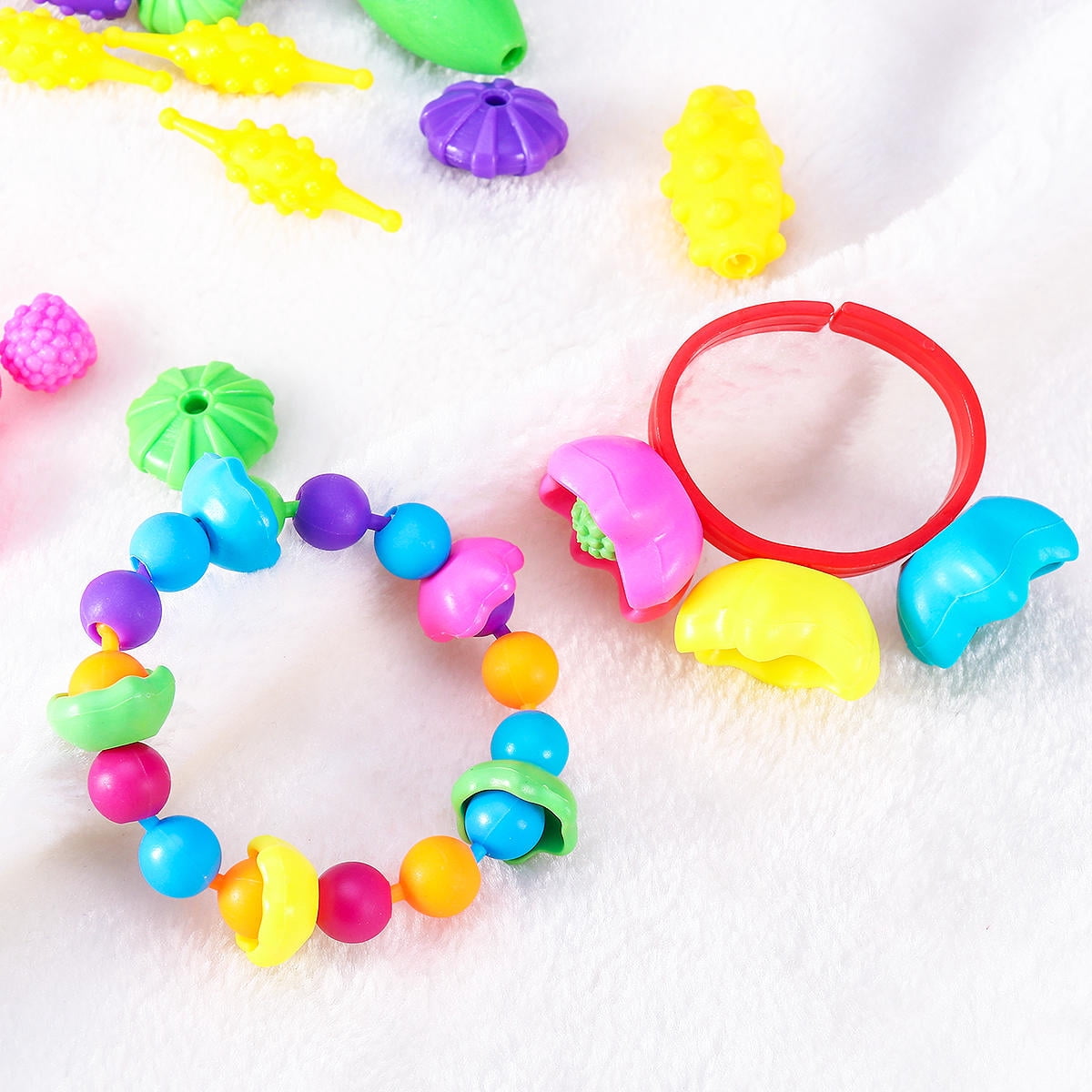 HOMEMAXS TOYMYTOY Snap Beads Set Creative DIY Necklace Bracelet Jewelry Making Kit for Girls Art Crafts Educational Toy