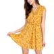 thumbnail image 1 of Vestido Fluido Floral Allegra K Con Cinturón Y Cuello En V Cruzado Boho Amarillo XL, 1 of 8