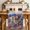 Light Gray Dark Brown, variant on Independence Day Table Runner 72 Inches, Funny Dogs Red Blue Balloons Gray Wood Bed Runner Dresser Scarves Tabletop for Indoor Outdoor Parties/Ceremony/Banquet, 16" x 72"