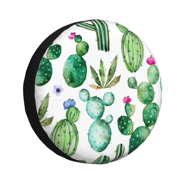 Balery Cactus Plants1 Cubiertas para Neumáticos - Protector Resistente para Neumáticos de Camioneta, SUV, Remolque, Camper y RV-14 inch