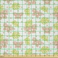 thumbnail image 2 of Ambesonne Blush Pink Fabric by the Yard Microfiber, Branches and Butterflies, 2 Yards, Blush Pale Green White, 2 of 2