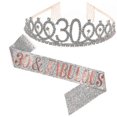 thumbnail image 1 of Women Glittering Rhinestone Letter Print Sash Tiara Set Birthday Party Supplies, 1 of 5