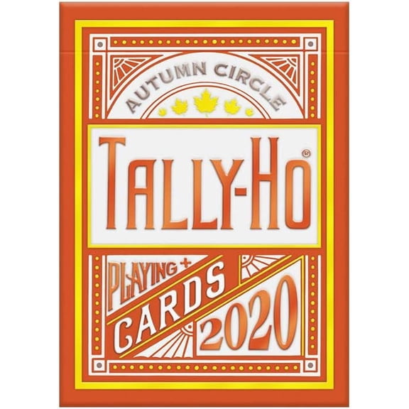 Tally-Ho Autumn Circle Back Playing Cards, Orange