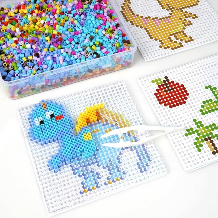 Incraftables Fuse Beads Kit 4000pcs (16 Colors). Hama Melting Beads for Kids Crafts (5mm) Unisex