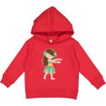 thumbnail image 2 of Inktastic Brown Haired Hula Girl Toddler Hoodie, 2 of 4