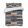 thumbnail image 2 of Quilts Twin XL Size, Navy Blue Brown Wood Soft Comforter Bedding Set for Bed, Farmhouse Vintage Wooden Lightweight Quilted Bedspread with Pillow Cover(2 Pieces) for All Season, 68x98 Inch, 2 of 6