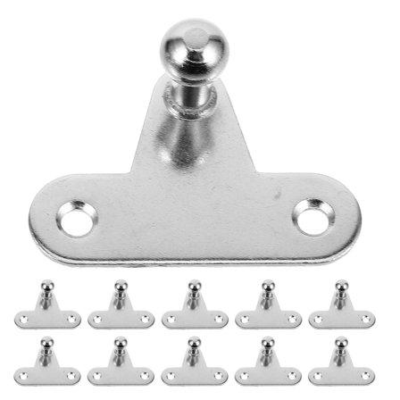 FRCOLOR 20pcs Ball Mounting Bracket Iron Angled L-Shaped Gas-Strut Mounts For Shock Absorption Mounting Kit Hydraulic Strut Mounting Brackets