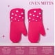 thumbnail image 4 of Juego de guantes de cocina Paris Hilton, resistentes al calor, para ollas, rosas, 4 of 6