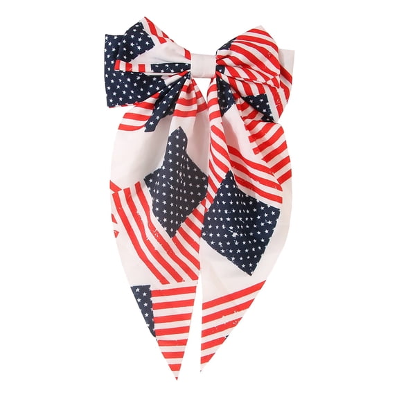 Striped Big Bow Spring Hair Clip Barrettes Hair Accessories for Women Girls