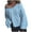 Blue, variant on Vedolay Cute Tops for Women Crop Tops Casual Long Sleeve Knit Cropped Sweatshirts Pullover Sweater,Gray M