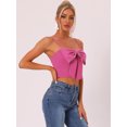 thumbnail image 4 of Corpiño con Lazo para Mujer Top corto con Bowknot Front Fucsia L, 4 of 6