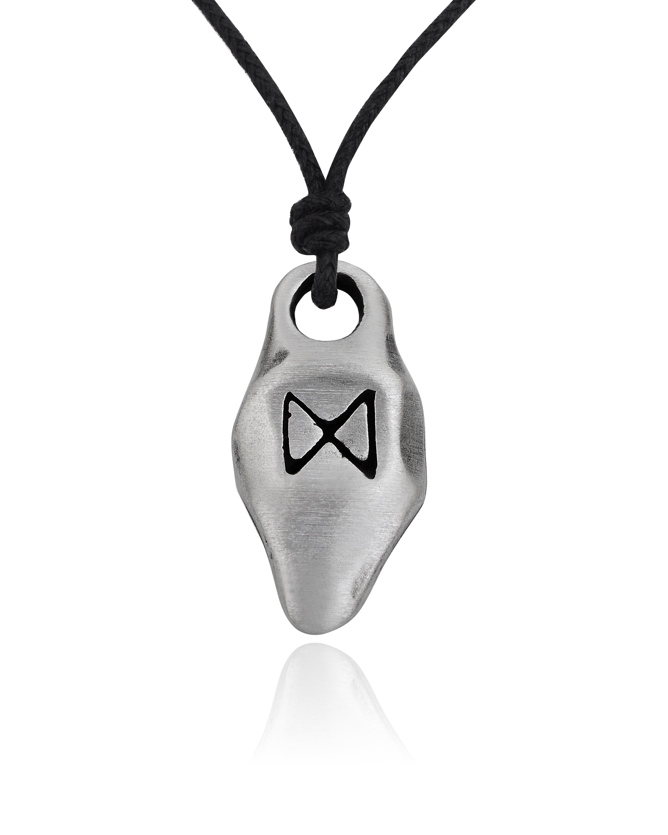 Dagaz Dawn Symbol Meaning Viking Runes Silver Pewter Charm Necklace Pendant  Jewelry With Cotton Cord - Walmart.com
