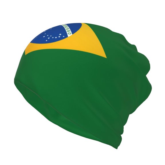 Multifunction Beanie Hat Brazil Flag Beanie Hat Scarf Stretch Skull Cap For Women Men