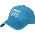 thumbnail image 1 of Lawn Enforcement Officer Baseball Cap Cotton Cowboy Hat Fashionable for Man Woman Adjustable Black, 1 of 8