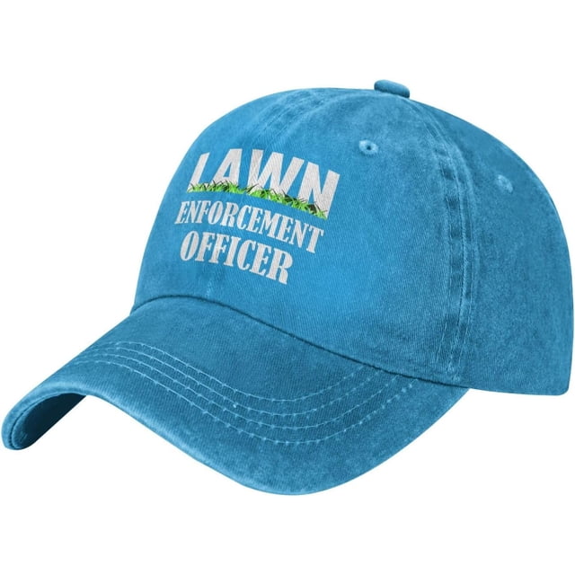 Lawn Enforcement Officer Baseball Cap Cotton Cowboy Hat Fashionable for Man Woman Adjustable Black