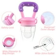 thumbnail image 4 of Baby Fruit Food Feeder 2Pack Silicone Nipple Fresh Pouches Teething Toy Aching Gums Pacifier Reusable, 4 of 7