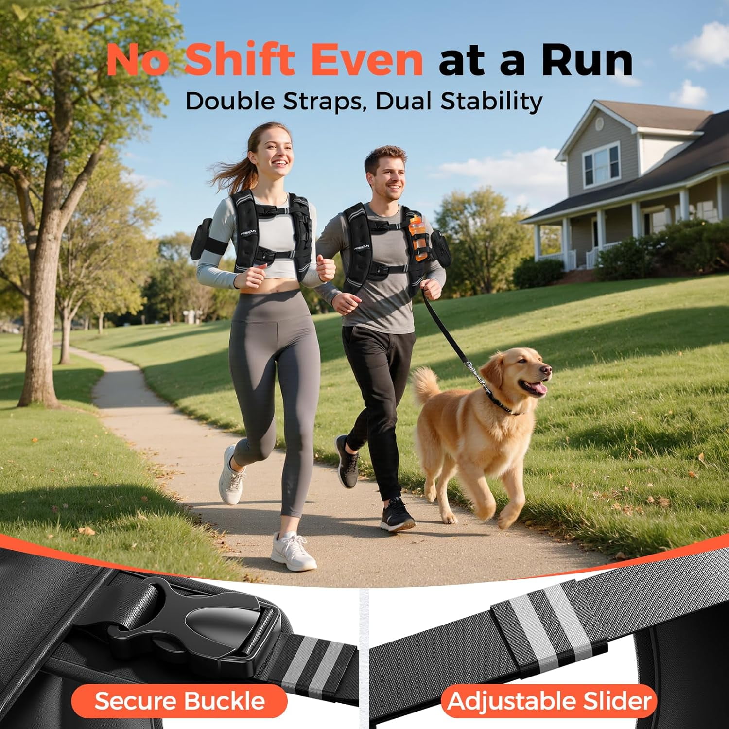 2026 3-in-1 Weighted Vest Kit with Phone Holder & Water Pocket, 12lb Chest-friendly Vest for Running, Walking, Workout, Fitness, Cardio, Training & Strength Building