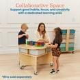 thumbnail image 3 of ECR4Kids Mobile Collaboration Table with Storage, Multipurpose Furniture, Natural, 3 of 9
