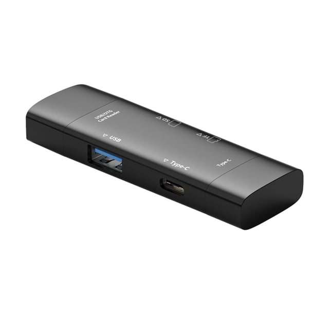 Bsvklp Lector tarjetas SD/TF Tipo-C/USB/Lector tarjetas micromemoria para computadora portátil (negro)