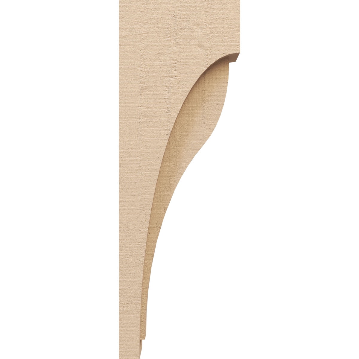 4"W x 8"D x 24"H Thin Helena Rough Cedar Woodgrain TimberThane Corbel, Primed Tan