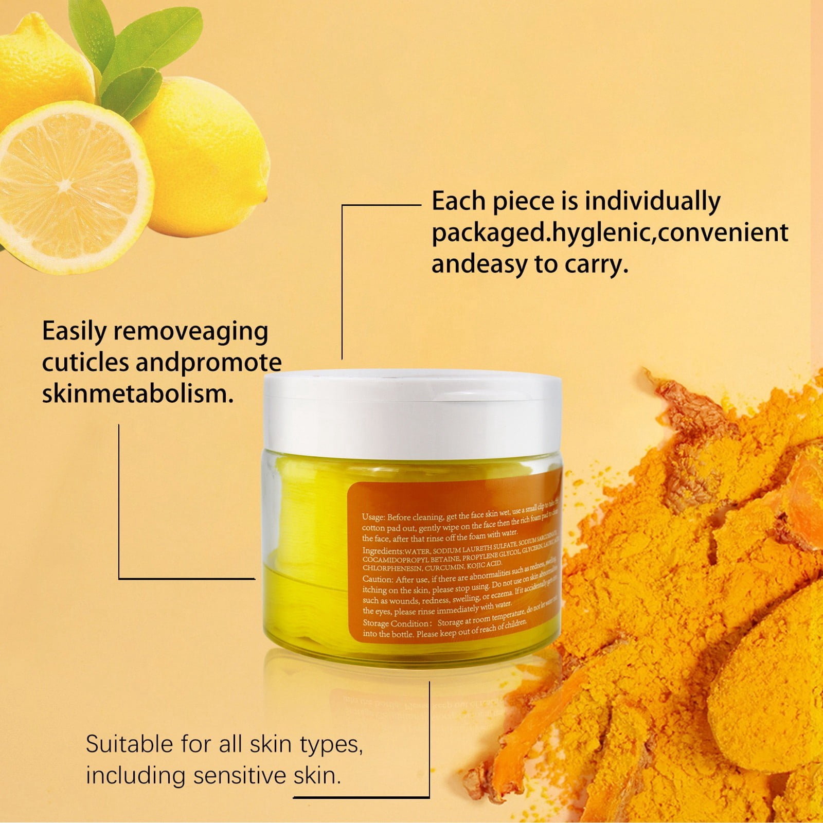Cleansing Exfoliating Pads Gently Cleanse Brighten Skin Care Moisturize Facial Skin Cleansing Pads 280ml