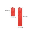 thumbnail image 2 of INSPIRE CHIC Women's Satin Shiny Opera Length Gloves Pleated Full Finger Long Evening Glove One Size Red, 2 of 6