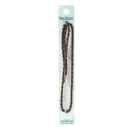 Blue Moon Beads Brown Leather Braid Chain for Jewelry Making, 18 inches