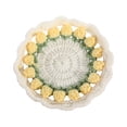 thumbnail image 1 of Posavasos de manta con ramo de flores, tapete de taza de ganchillo, adorno terminado, decoración, artesanía DIY Amarillo, 1 of 9