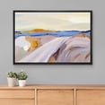 thumbnail image 2 of PixonSign Framed Canvas Print Wall Art Pastel Paint Stroke Mountain Landscape Nature Wilderness Illustrations Modern Art Decorative Minimal Rustic for Living Room, Bedroom, Office - 16"x24" Black, 2 of 5
