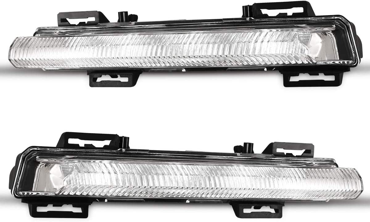 Led Fog Lights and Daytime Running Lights Assembly for 2012-2014 Mercedes Benz C200/C300/C63 AMG, Fog Lights for 2012-2015 Mercedes Benz C250/C350 (DRL Model only)