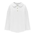 thumbnail image 5 of Peione Shirts for Women Summer Long Sleeve Lapel Button Down Shirt Lightweight Gauze Tops Loose Casual Blouses Clothes, 5 of 6