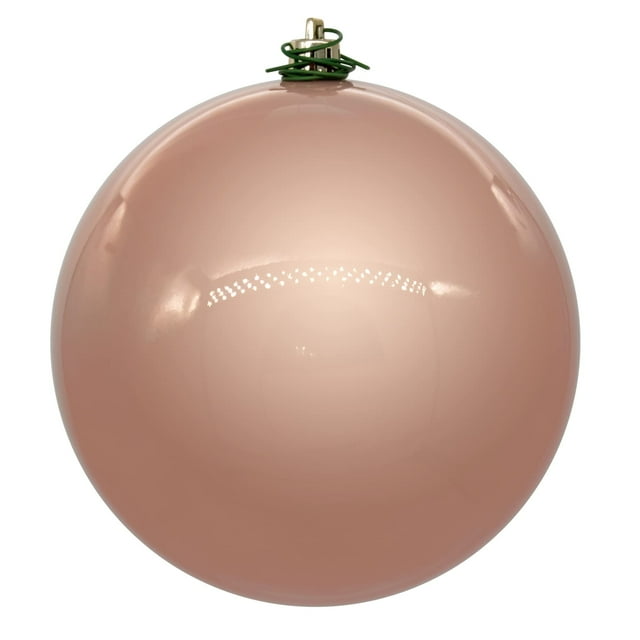 Adorno Vickerman Esfera Perla Oro Rosa 4 cm con Perforación UV, 6 por Bolsa