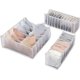 thumbnail image 1 of Organizadores de cajones plegables, paquete de 3, organizadores de ropa interior, divisores, cestos para tocador, cajas de tela, cubos de almacenamiento para ropa interior, sujetadores, lencería,, 1 of 7