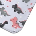 thumbnail image 3 of Cartoon Dinosaurs Flowers Pattern Dish Drying Mat for Kitchen 1 Pack, Ultra Absorbent Microfiber Dishes Drainer Mats,18"x24", 3 of 4
