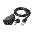 thumbnail image 1 of Adaptador divisor de a 2 , puertos de red ampliados universales, conector macho a hembra, distribuidor de red para ordenadores portátiles Baoblaze Adaptador divisor de red, 1 of 8