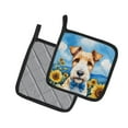 thumbnail image 2 of Basset Hound in Sunflowers Pair of Pot Holders, 2 of 70