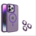 thumbnail image 3 of Lens Metal Ring Stand Magsafe Magnetic Phone Case For iPhone 15 12 13 14 11 Pro Max Plus Camera Glass Protection Soft Cover, 3 of 5