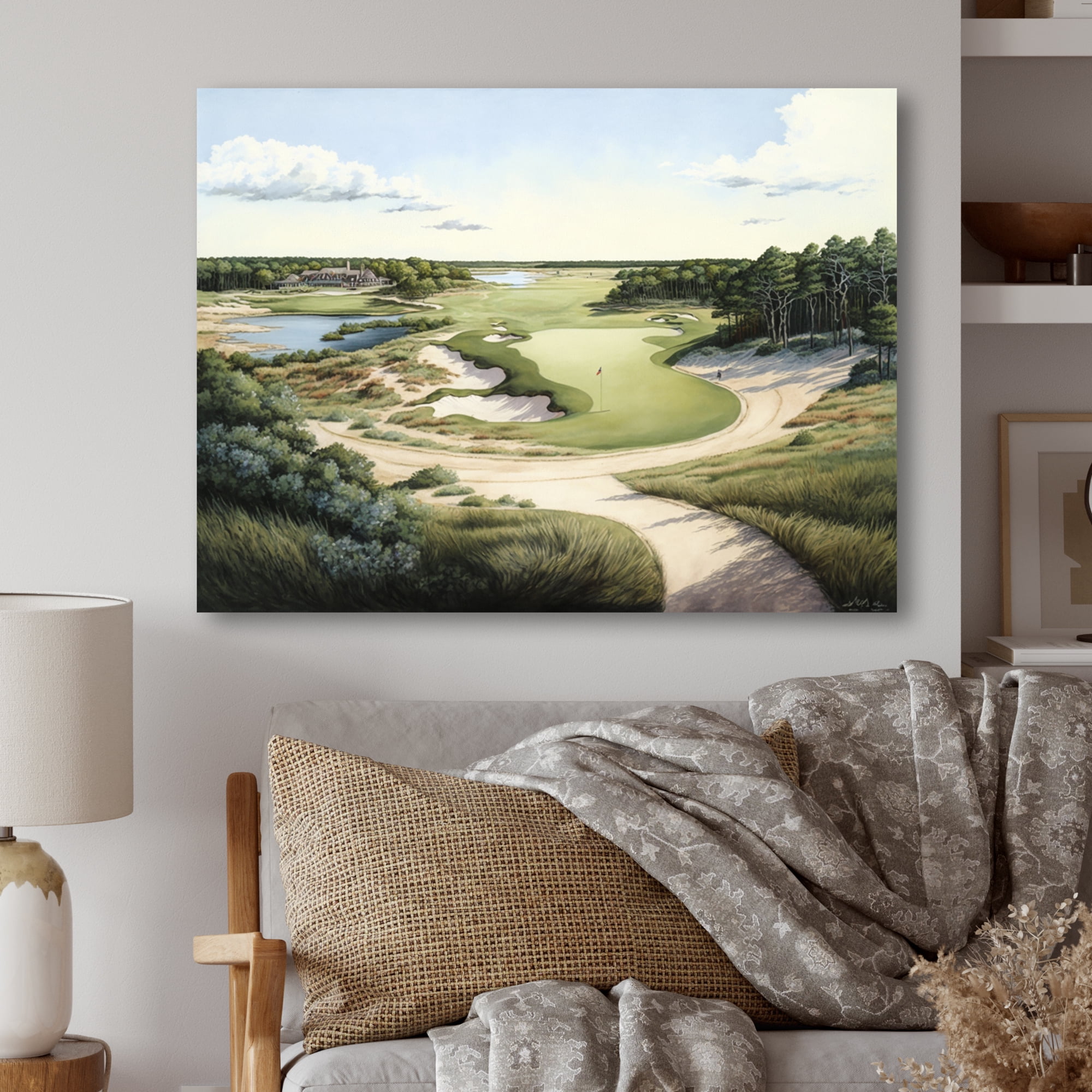 Designart Golf Course In The Summer Canvas Wall Art