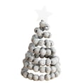 thumbnail image 2 of Spiral Christmas Tree Ornaments with Wooden Star Xmas Tree Topper Decorative Holiday Party Table Decorations, 2 of 6