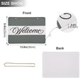 thumbnail image 3 of Dark Green Welcome Sign Front Door PVC 14x10 inch Hanger Hello Sign Farmhouse Wall Porch Home Outside Decor, 3 of 6
