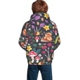 thumbnail image 6 of Kll Unisex Kids Boys Girls Hooded Pocket Pullover Hoodies-Mushrooms Snails Butterflies, 6 of 9