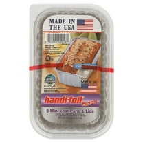 Handi-Foil Mini Loaf Pans & Lids, 5 pk - 6" x 4" x 2"- Pack of 2